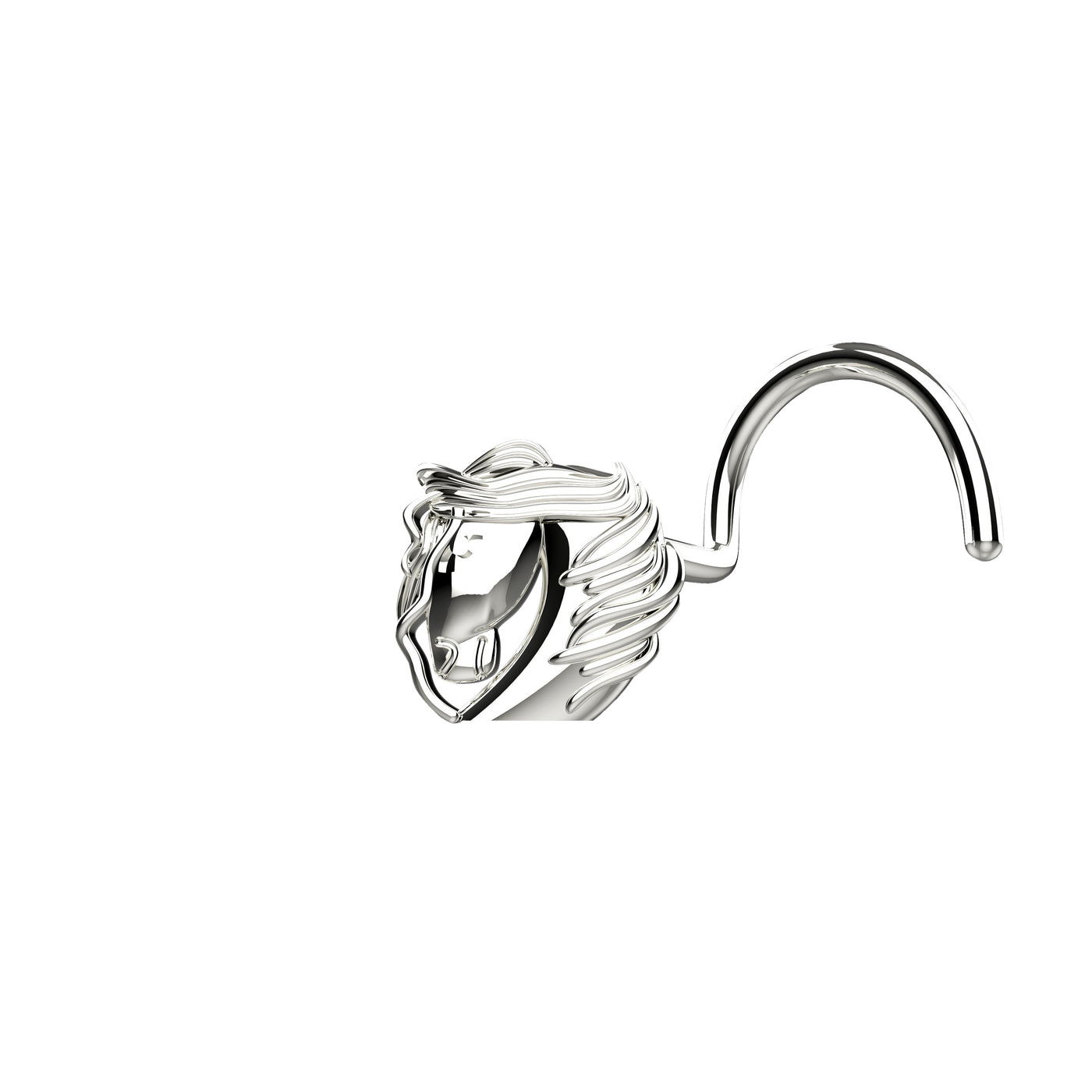 Delicate silver nose ring
