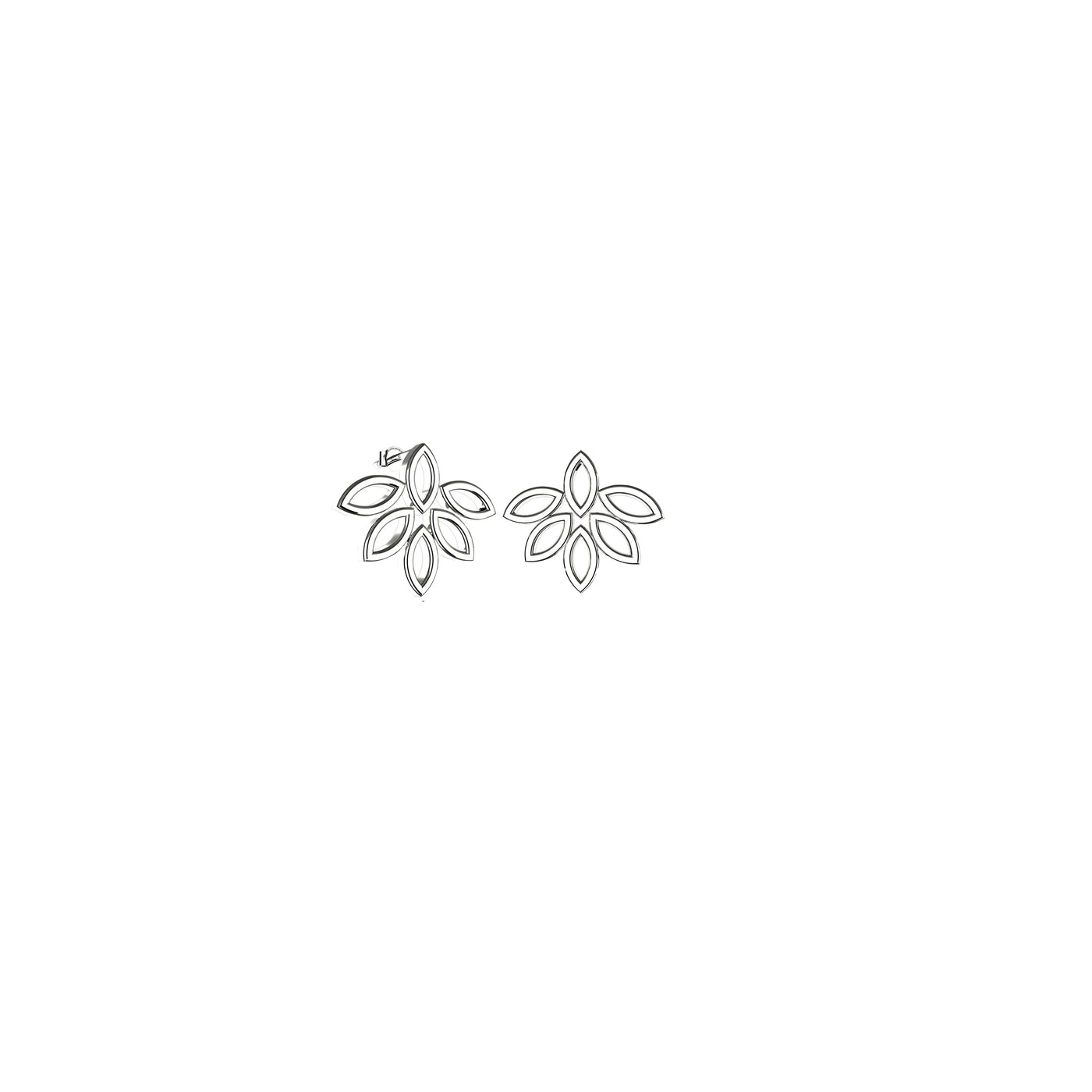 Gold Plated Leaf Earring Studs