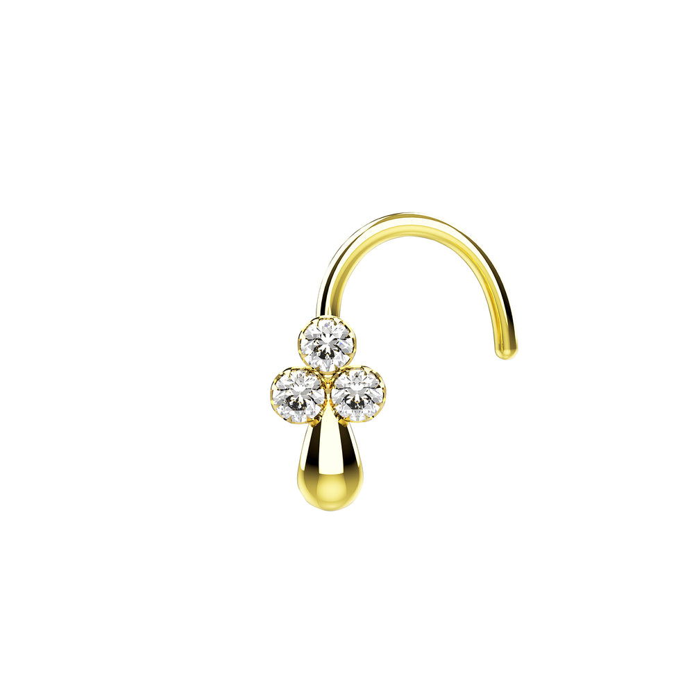 gold nose stud ring