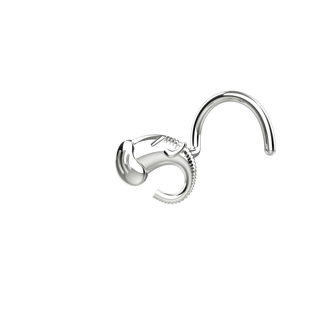 Silver elephant unique nose jewelry