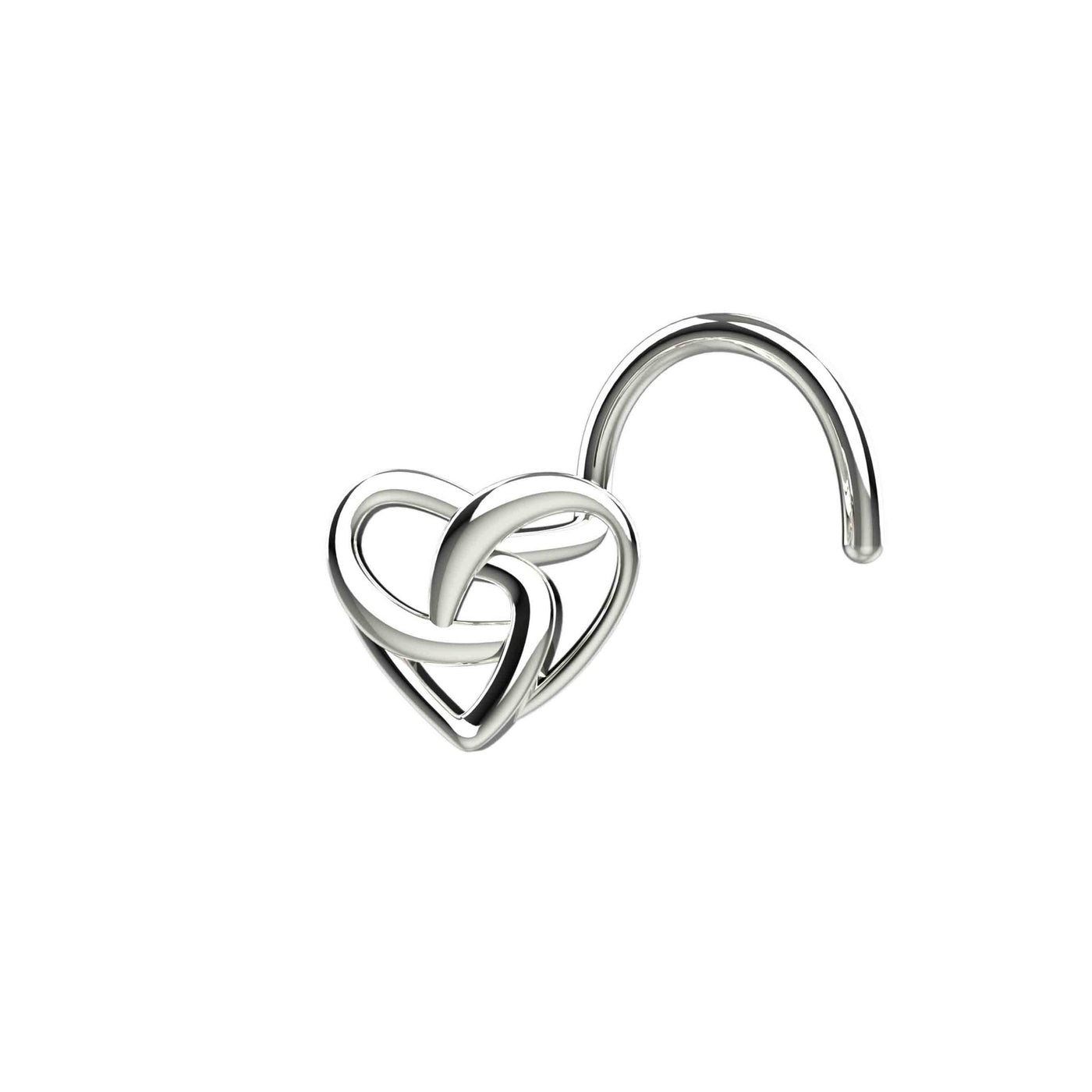 silver heart nose accessories 