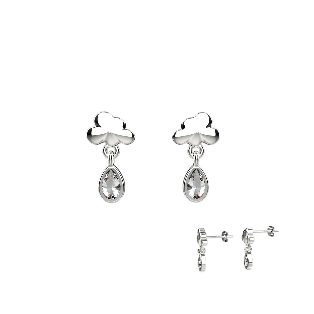 Cloud stud earrings – cute piercing jewelry set