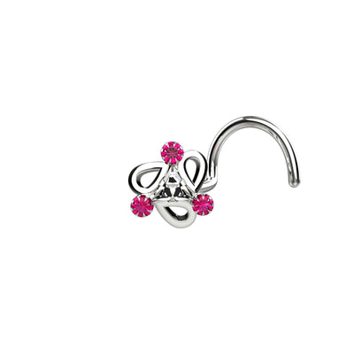 Statement silver nose studs for women 