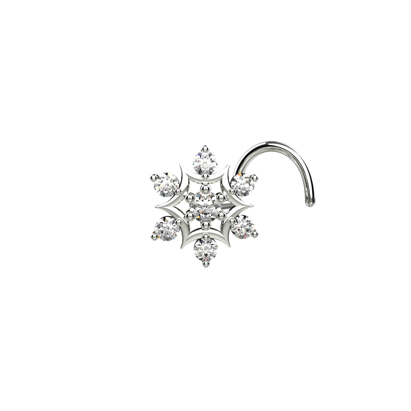 Luxurious nose studs silver 