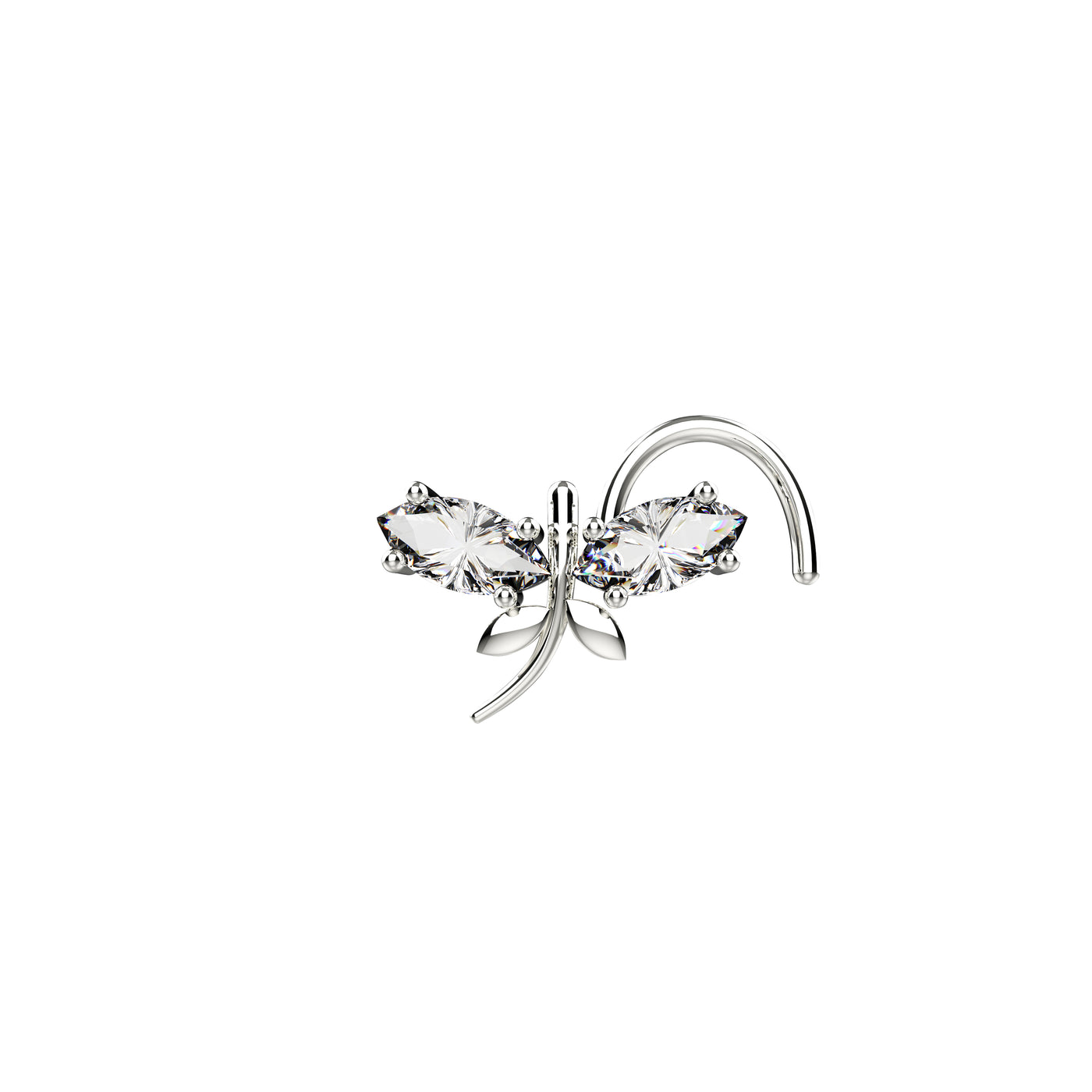 Crystal Dragonfly Nose Stud