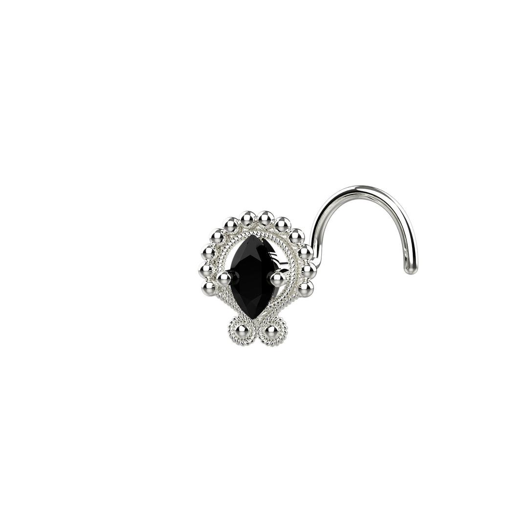 Elegant silver nose pins