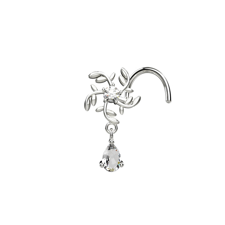 dangle nose ring stud