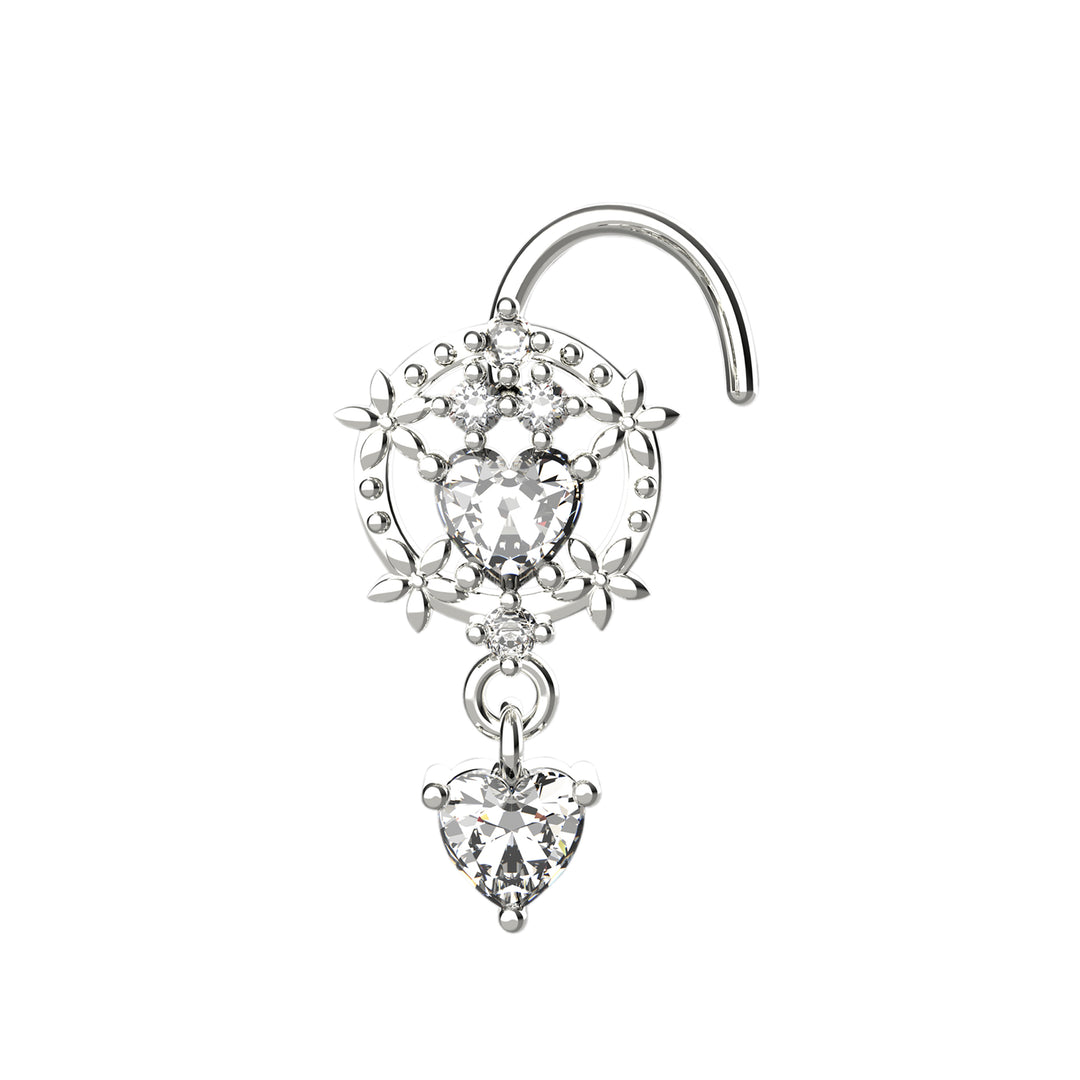 designer flower nose pin jewelry