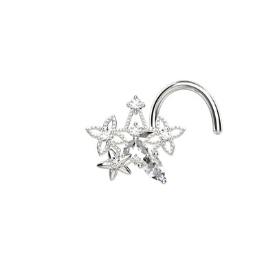 Indian nose stud silver 