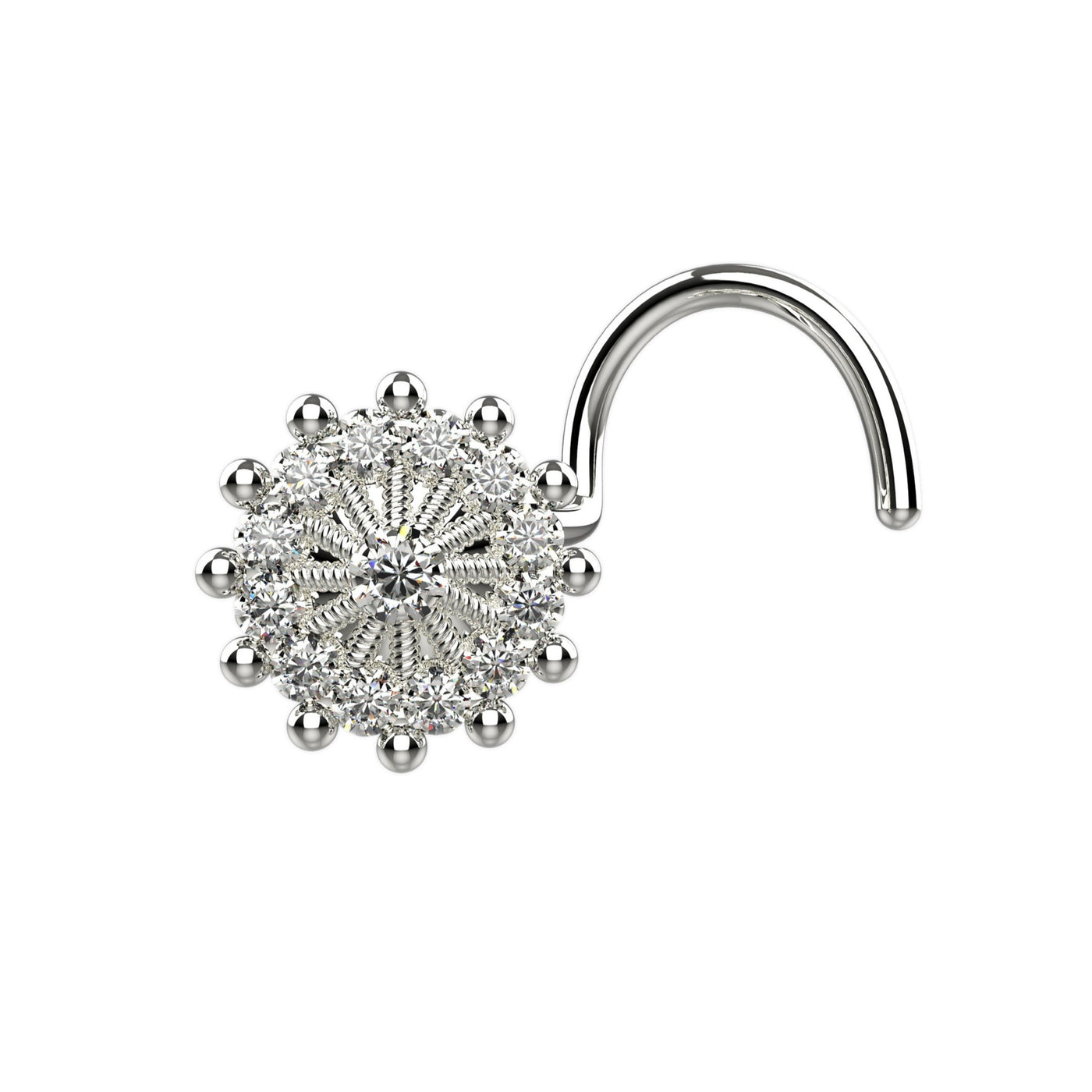 round big silver nose rings