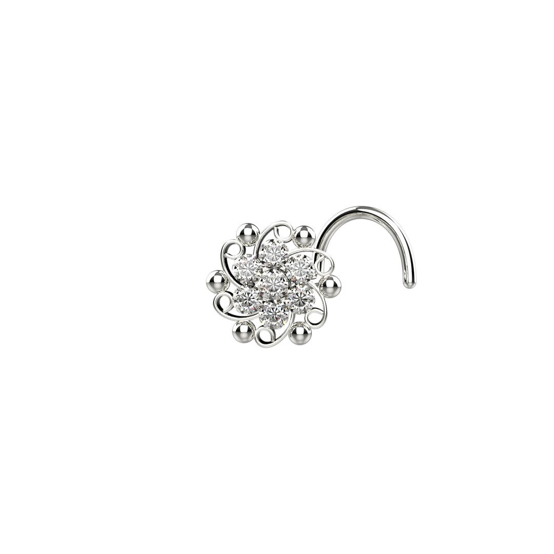 latest silver nose stud designs