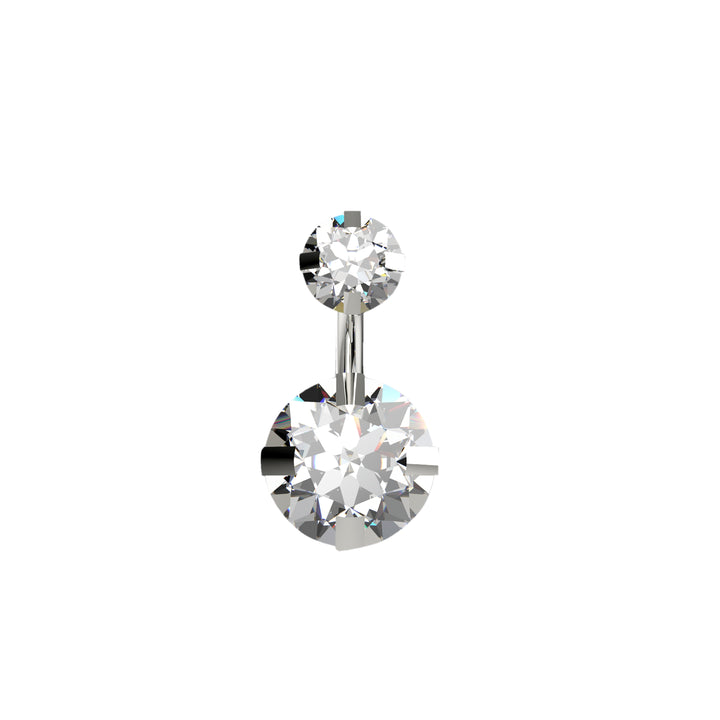 Clear Crystal Belly Button Ring