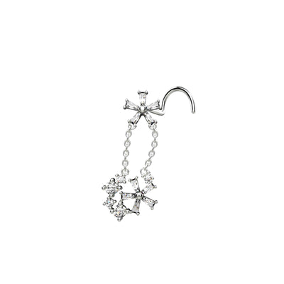 Silver Chain Nose Stud