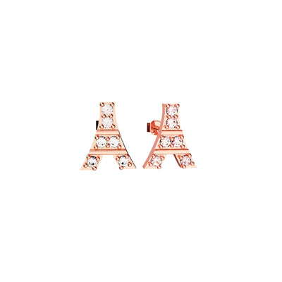 Paris Eiffel Tower Clear Ear Studs