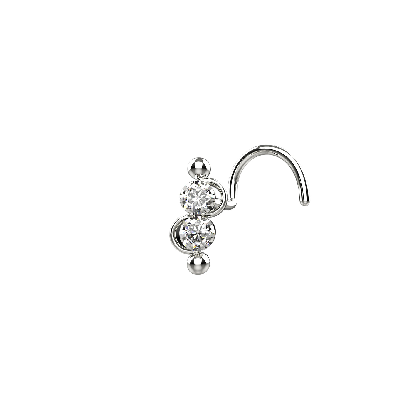 Crystal Clear Prong Nose Stud