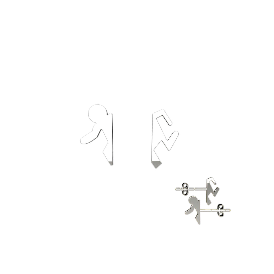 Sterling Silver Jogging Studs