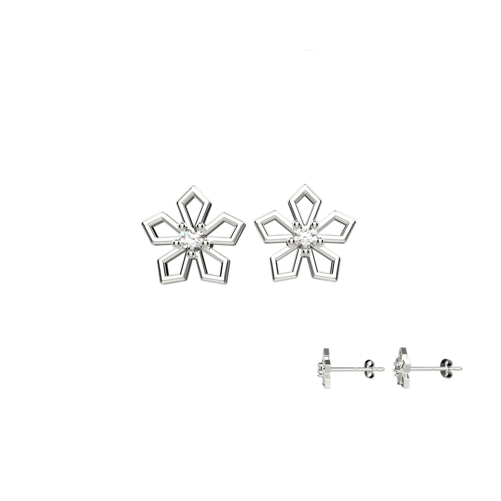 Sparkling floral earrings – wedding or gift jewelry
