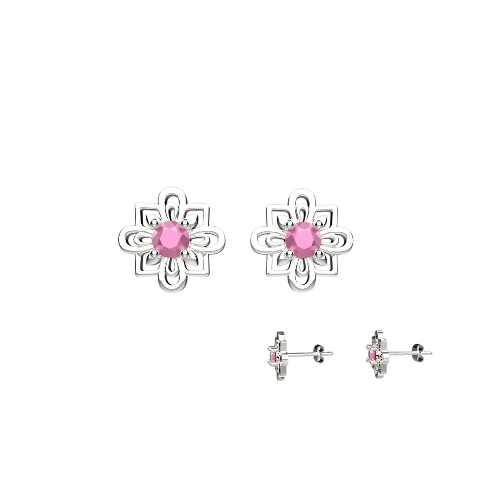 Minimalist flower earrings – lightweight daily jewelry