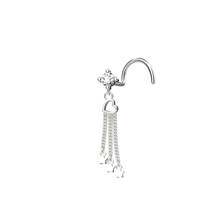 Dangling Nose Ring Stud