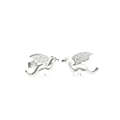 Dinosaur Crystal Gems Stud Earrings