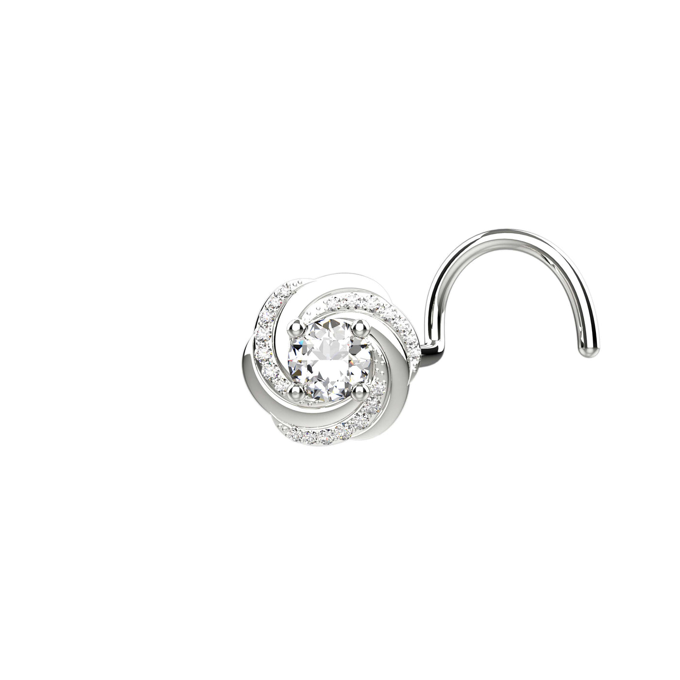 Silver nose screw rings