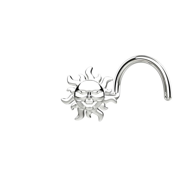 Sun nose stud silver 