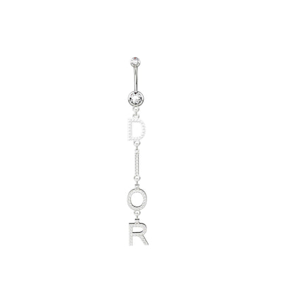 14G Cubic Zirconia Belly Button Ring