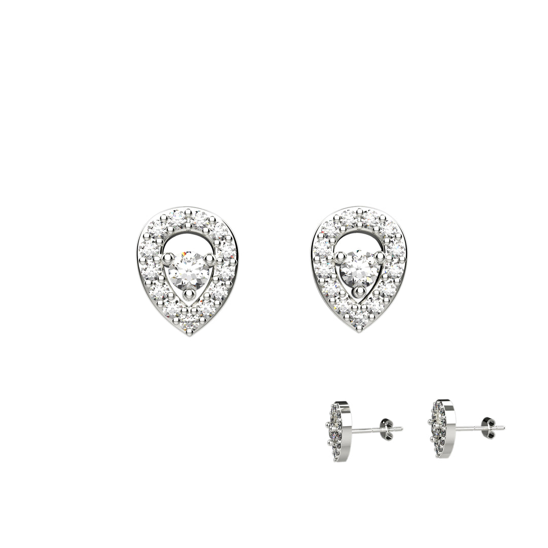 Handmade gold and silver drop earrings – artisan style