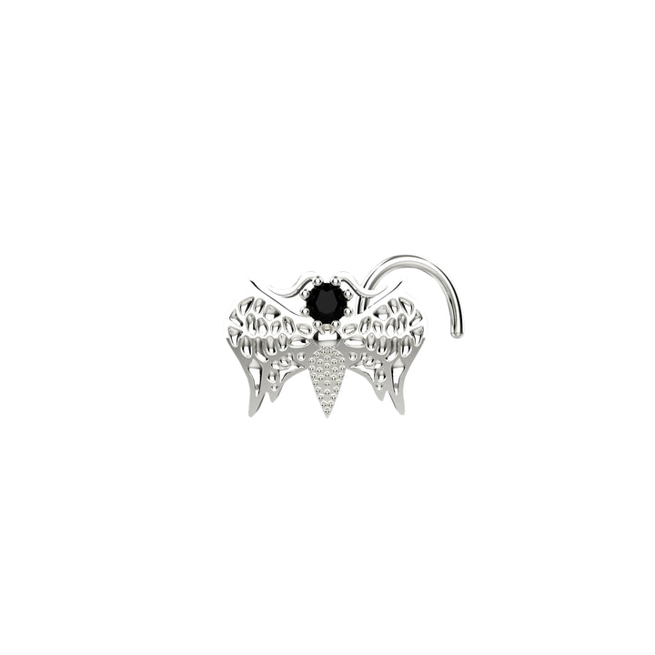 Black Gemstone Nose Stud
