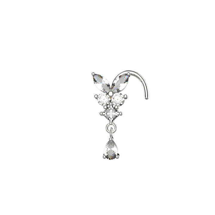 transparent nose stud jewelry