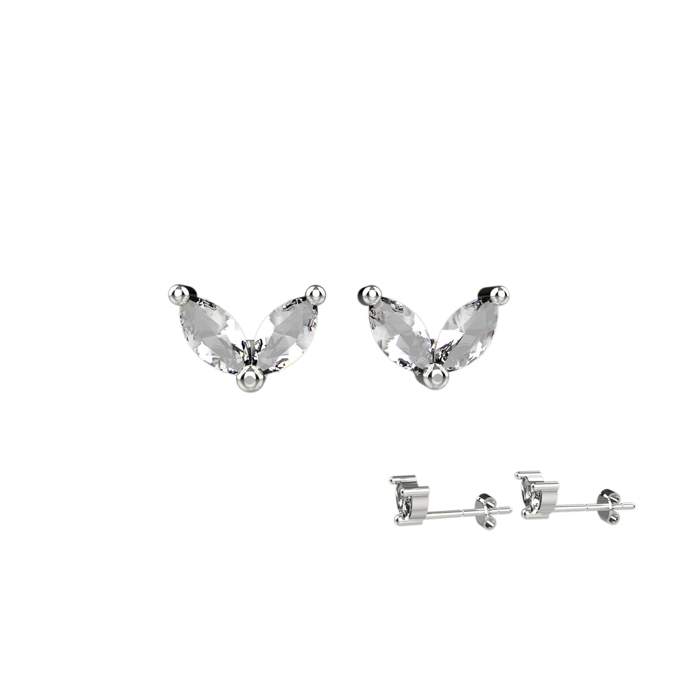 Gold diamond earrings – elegant gift for her