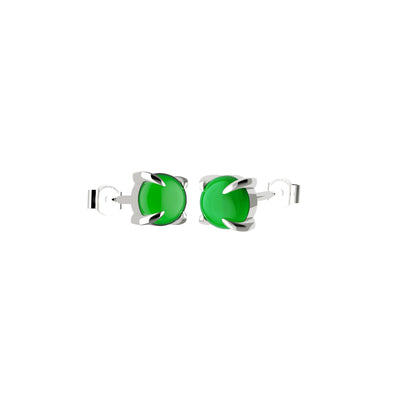 Emerald Gemstone Stud Earrings