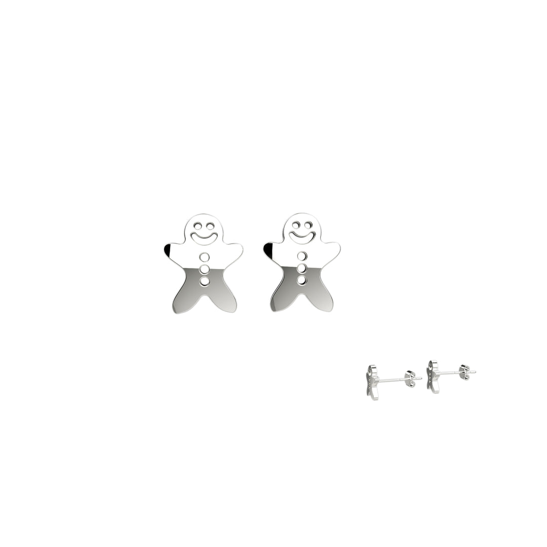 Christmas Stud Earrings in Silver