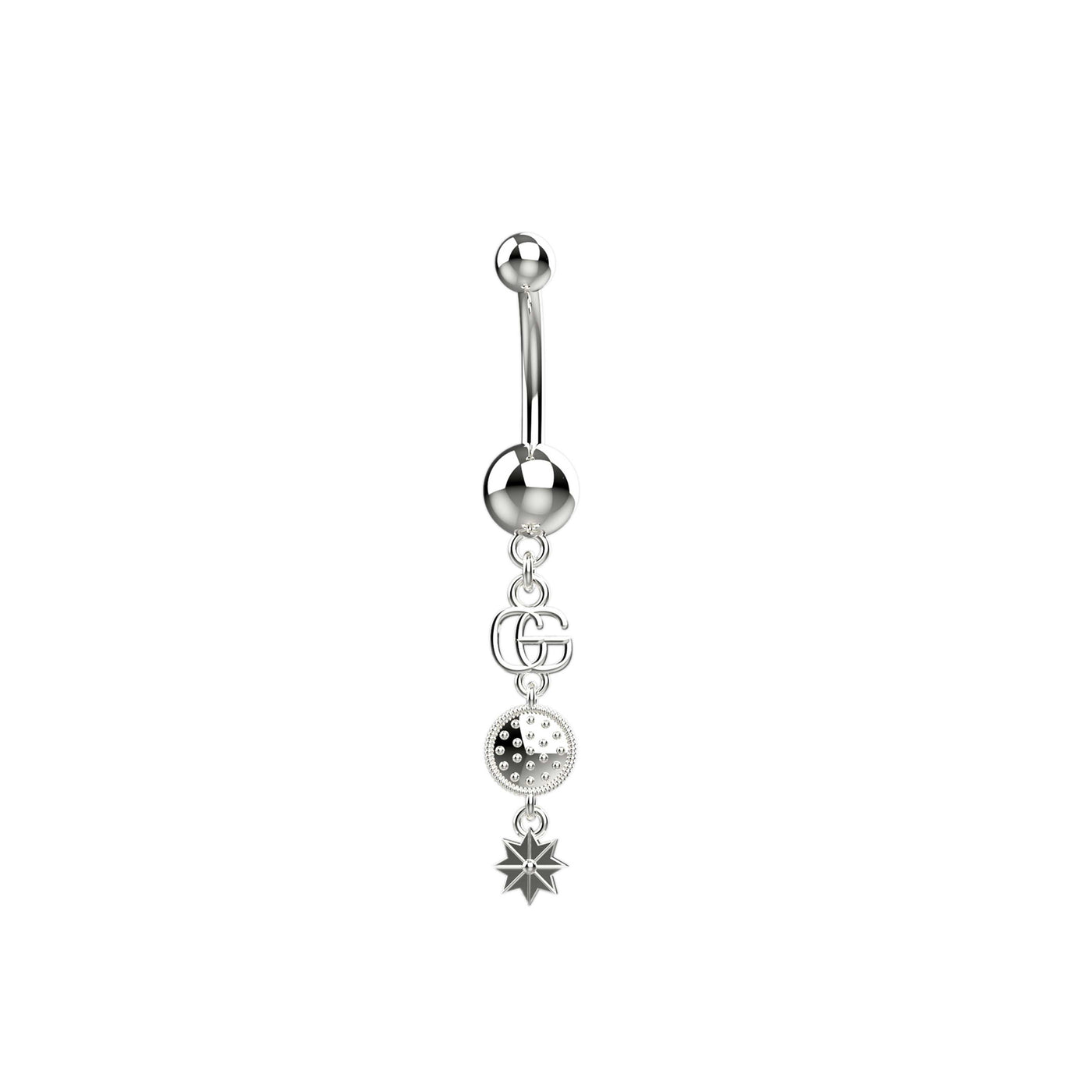 Gucci Styled Dangling Belly Bar