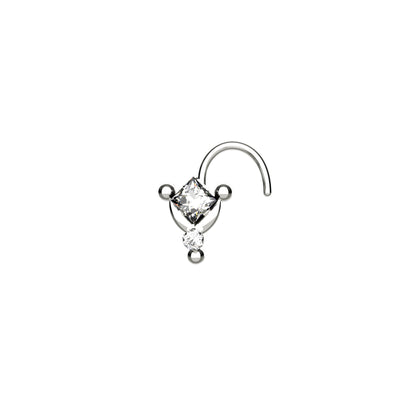 Cubic Zirconia Tribal Indian Nose Ring