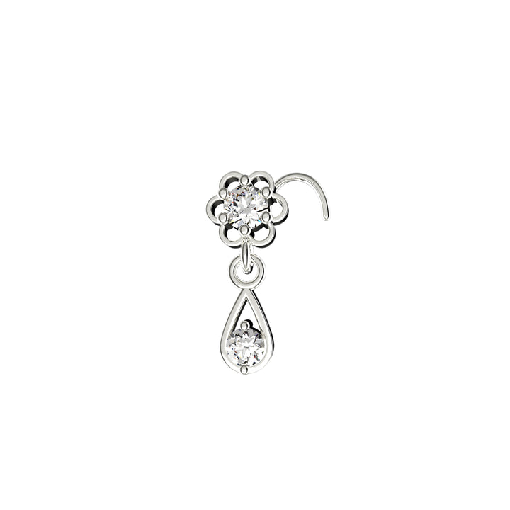 flower dangle nose piercing