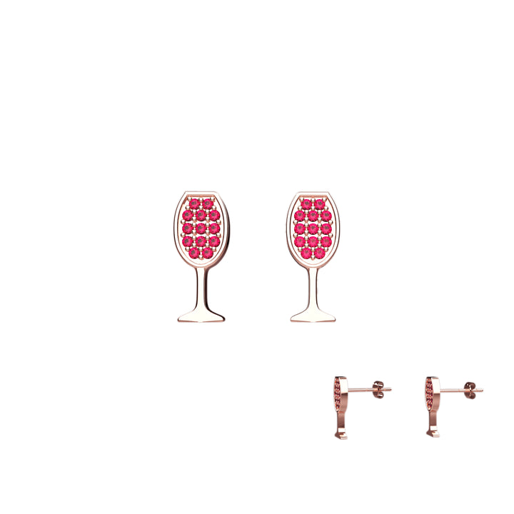 Minimalist glass drop earrings for women
