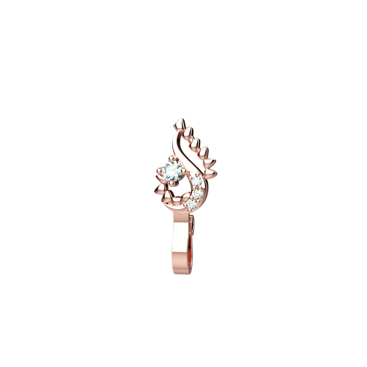 rose gold polish nose cuff stud