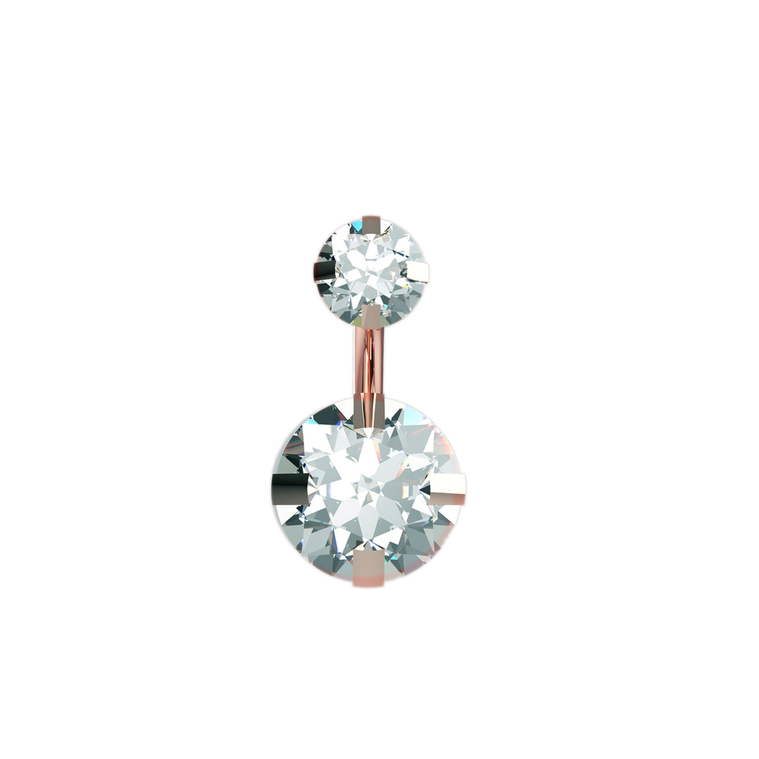 Clear Crystal Belly Button Ring