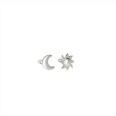 light Sun Moon ear stud jewelry