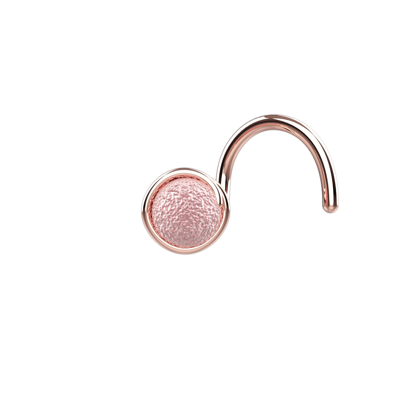 Button Shaped Gold Nose Stud