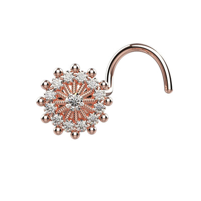 Rose gold unique nose piercing jewelry
