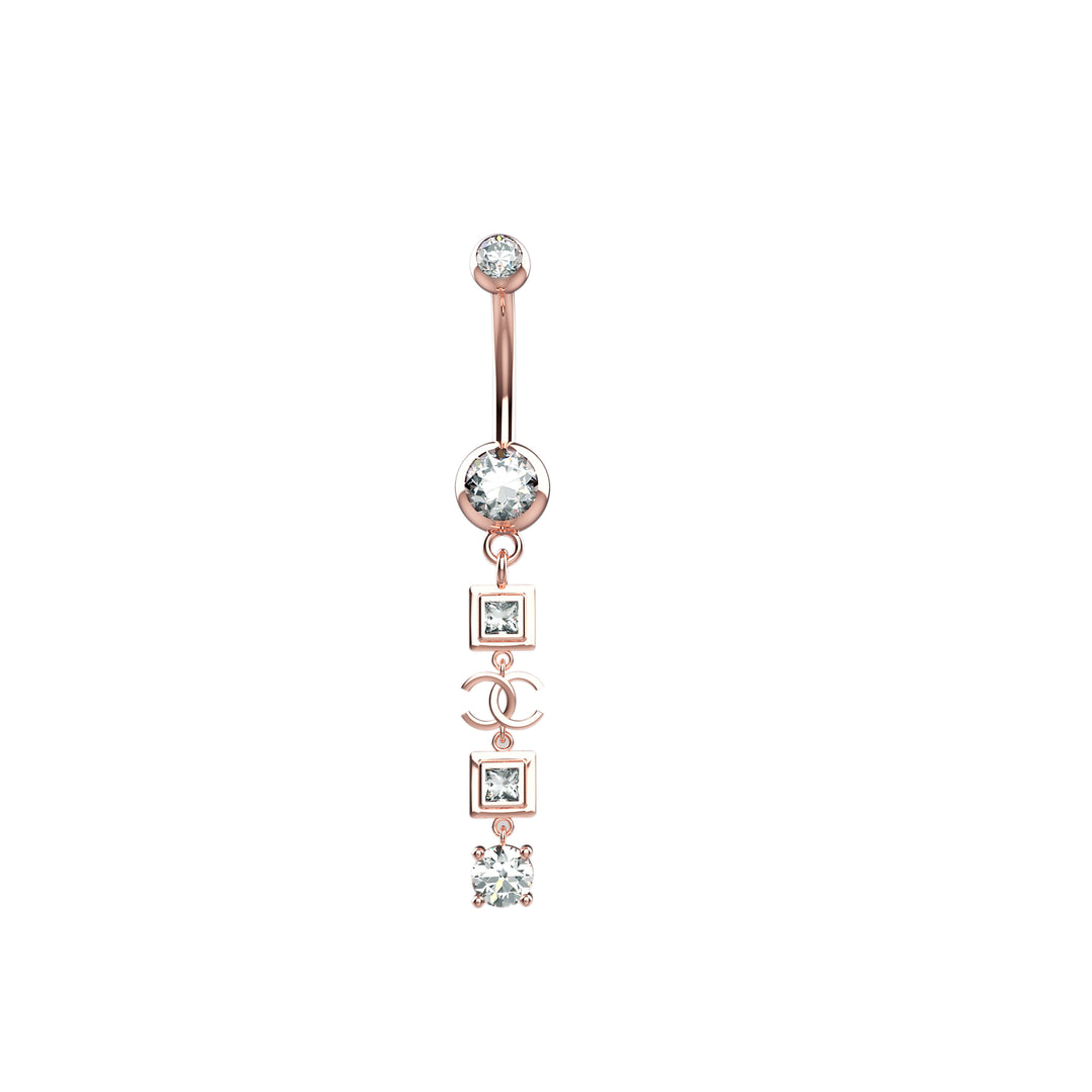 Silver Dangling Navel Ring