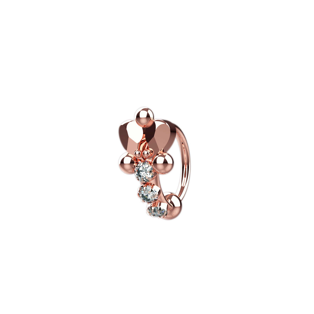 Rose gold nose hoop rings