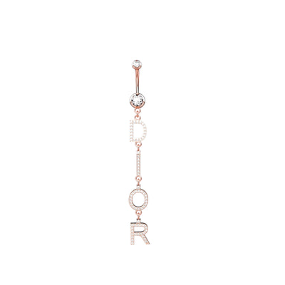 14G Cubic Zirconia Belly Button Ring