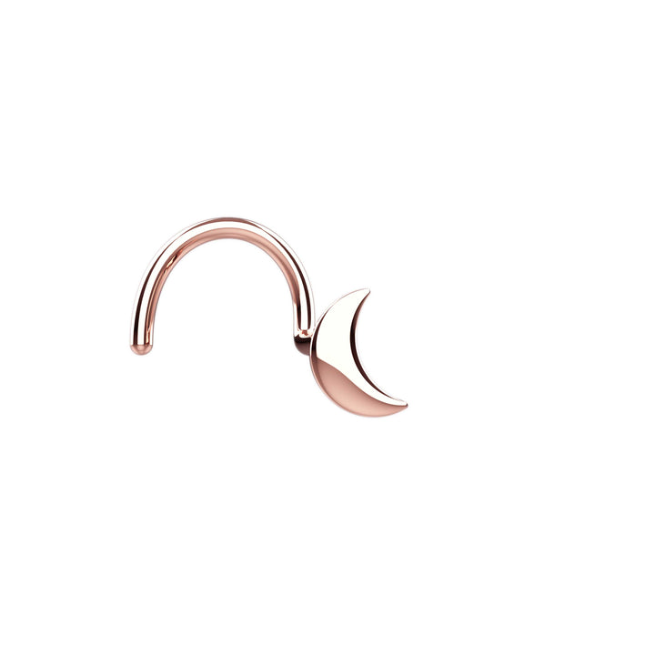 Crescent moon nose pin