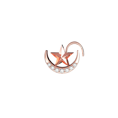 Moon Star Gold Nose Stud
