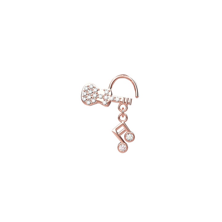 rose gold nose stud indian ring