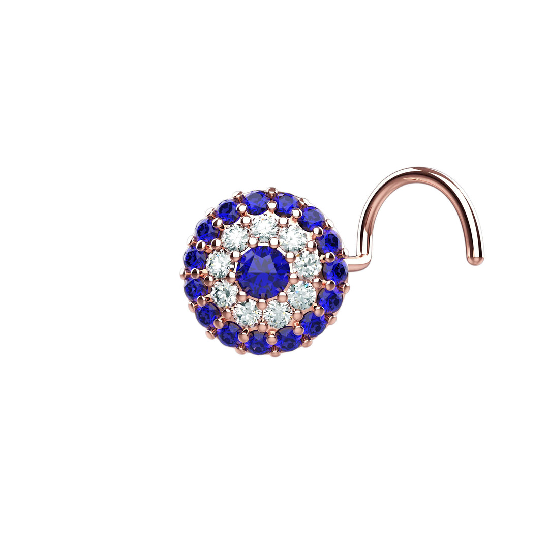 Evil eye nose ring stud