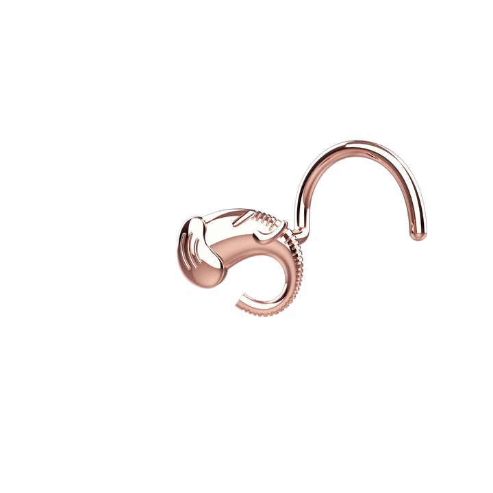 Artisan elephant rose gold nose jewelry